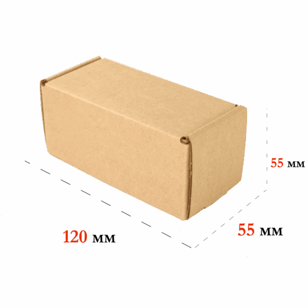 Коробка самосборная 120*55*55 Е Бурый 0427