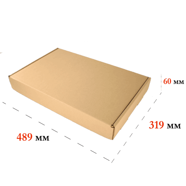 Коробка самосборная 489*319*60 С Бурый 0427
